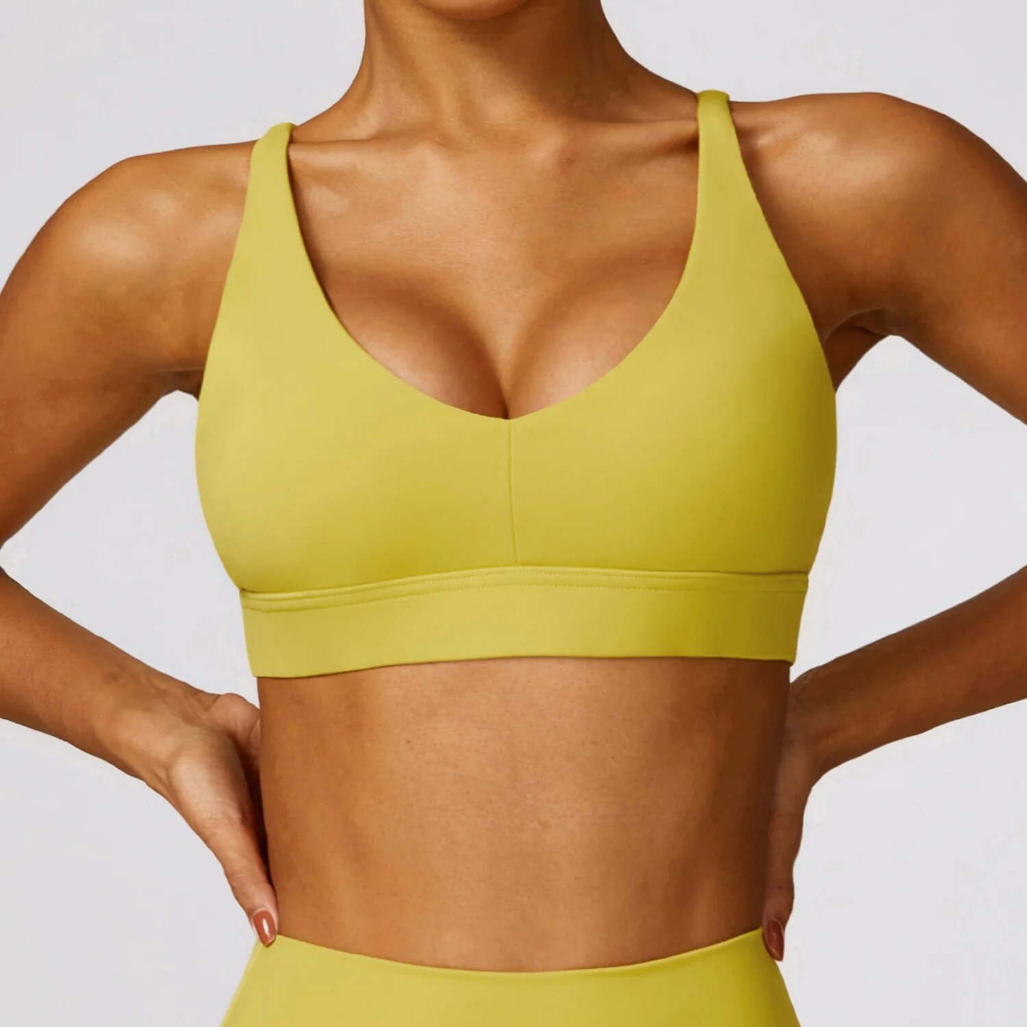 Soutien-gorge-Push-Up-bretelles-crois-es-pour-femmes-haut-court-de-sport-yoga-fitness-respirant