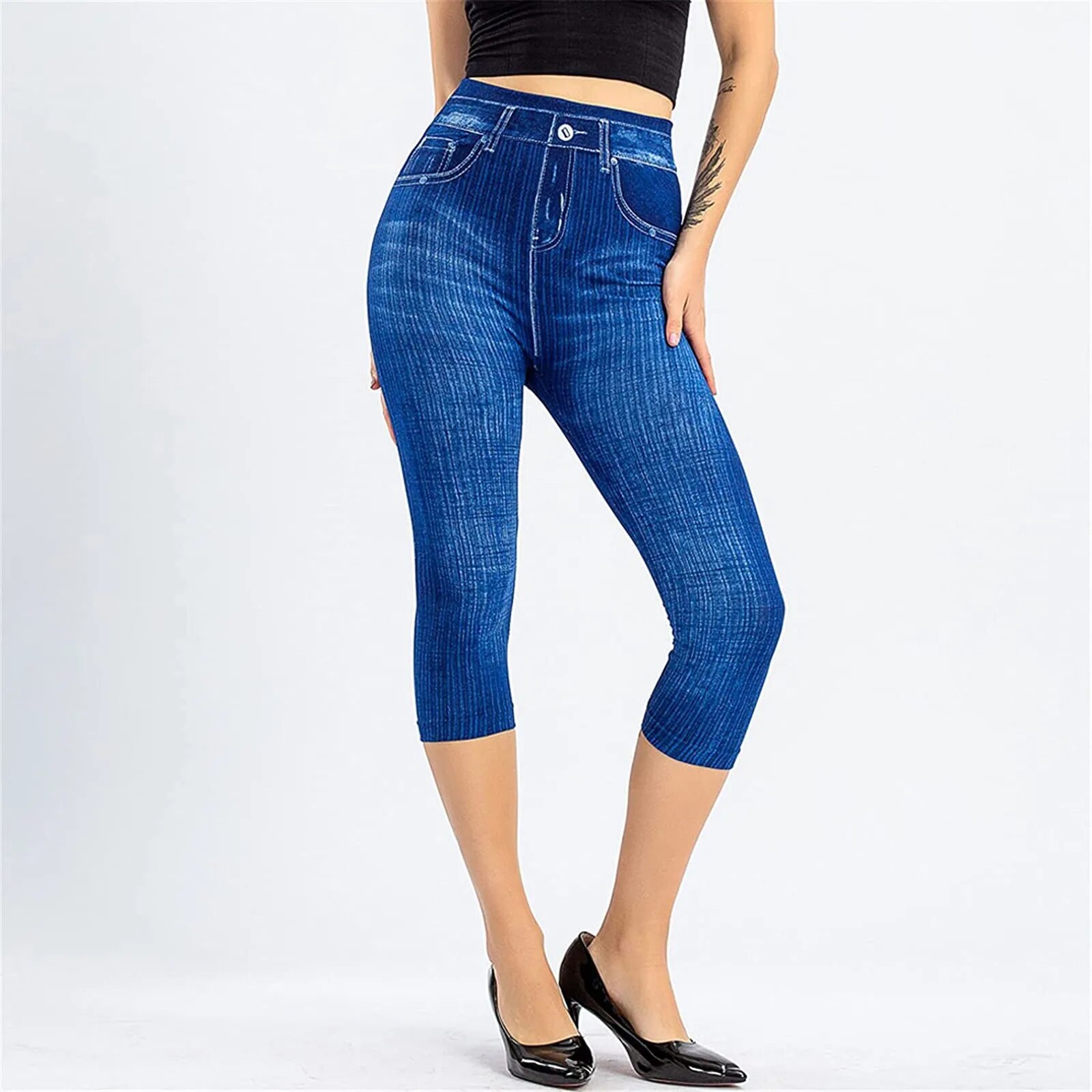 Leggings-College-en-denim-pour-femmes-pantalons-courts-culottes-d-t-faux-jeans-mode-mince-2023