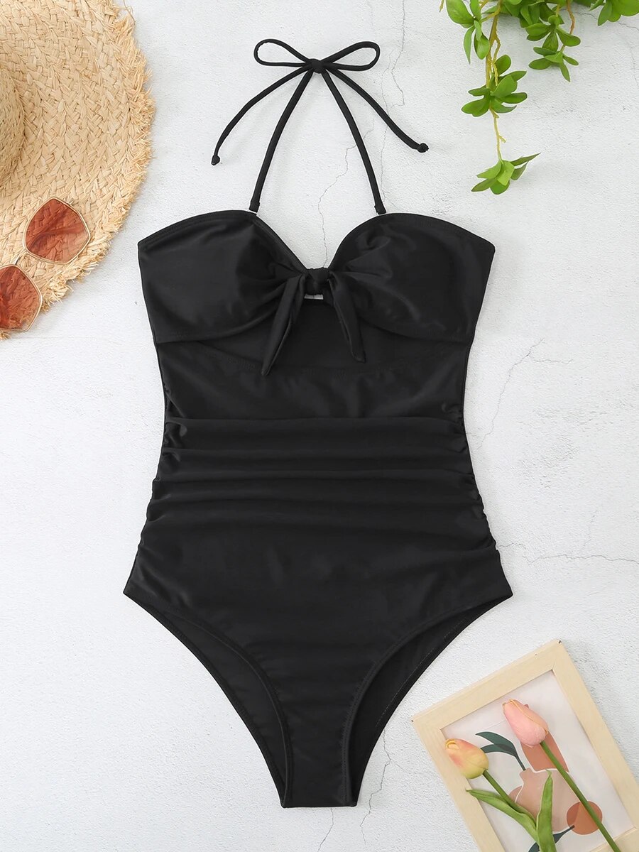 Maillot-de-bain-une-pi-ce-pour-femmes-solide-rembourr-baigneuses-natation-v-tements-de-plage