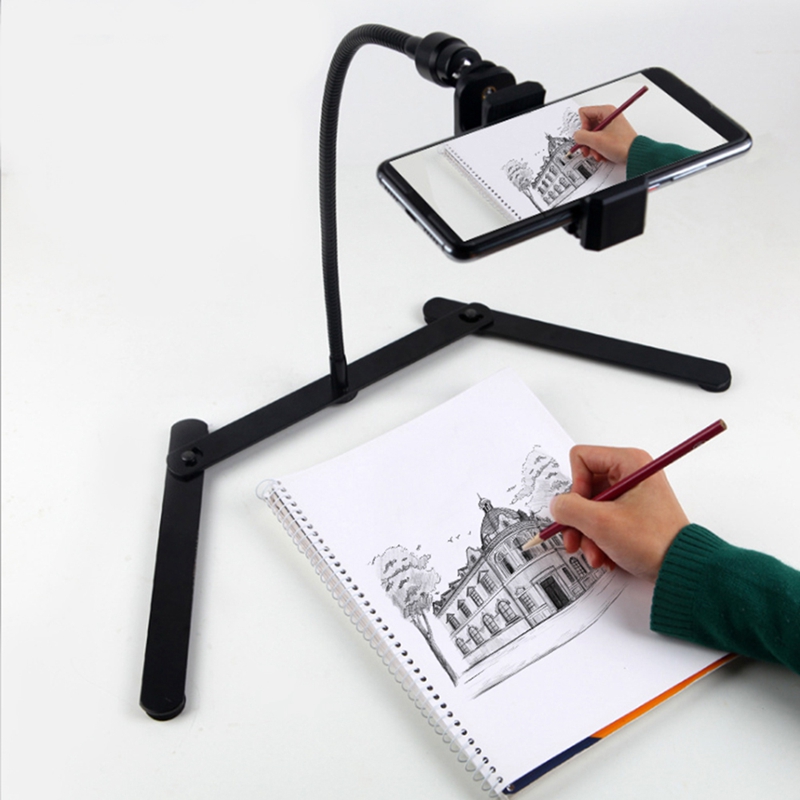 Trépied réglable avec support de téléphone portable