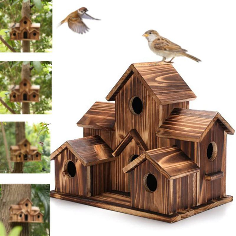 Nichoir en bois grande taille pour oiseaux