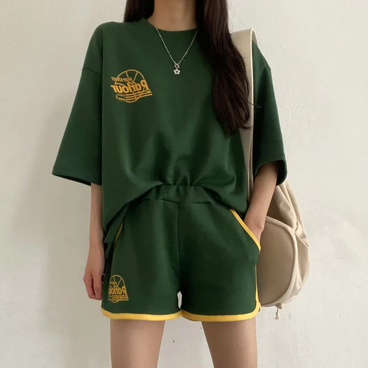Ensemble-2-pi-ces-en-coton-manches-courtes-pour-femmes-olympiques-d-tudiant-style-d-contract