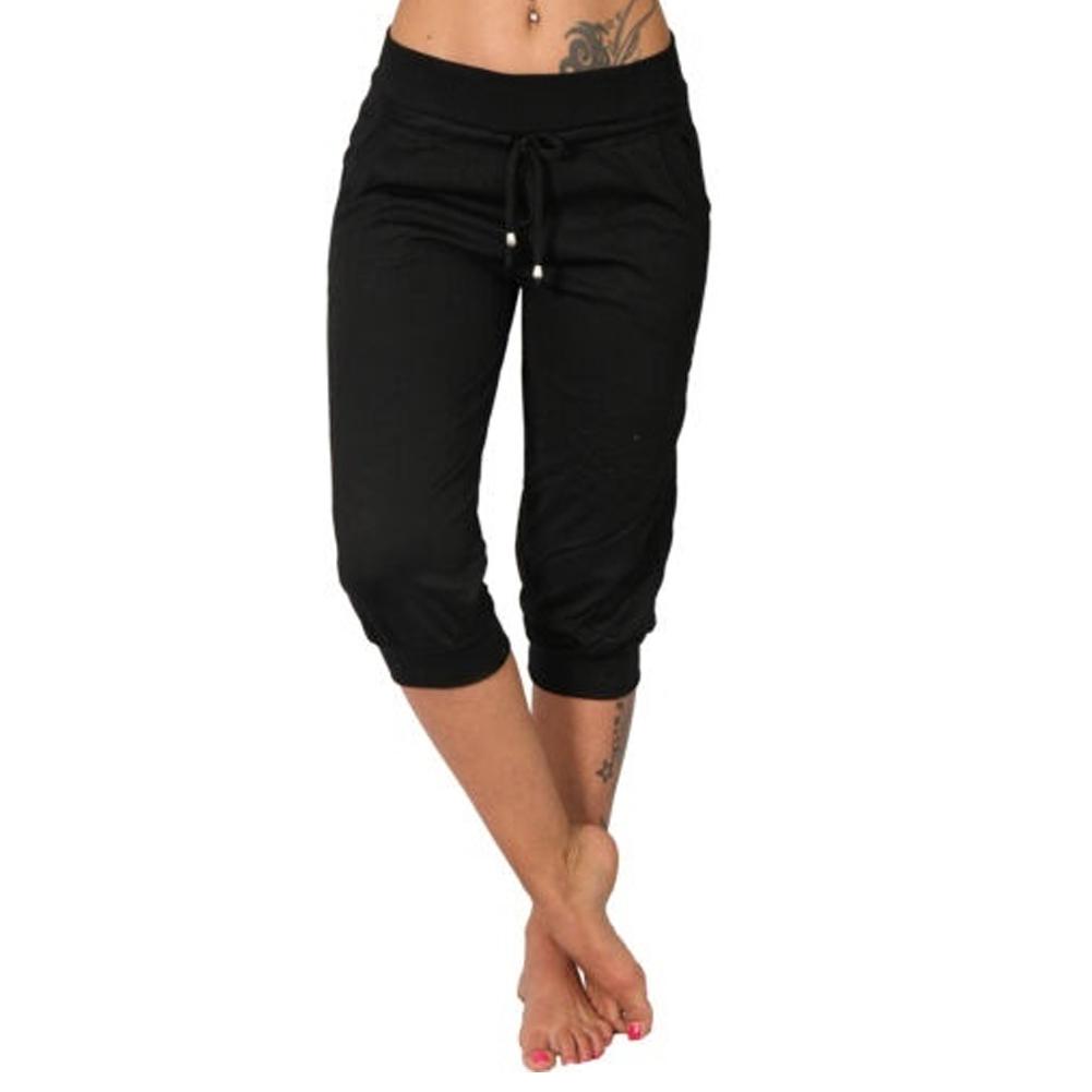 Pantalon-de-sport-taille-haute-pour-femme-avec-poches-short-d-contract-jogging-monochrome-document-taille