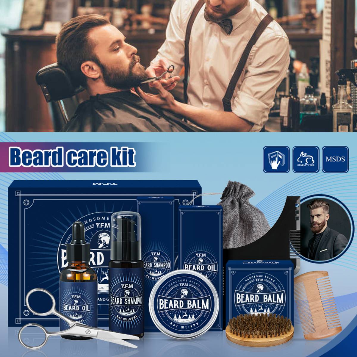 Kit complet pour la barbe