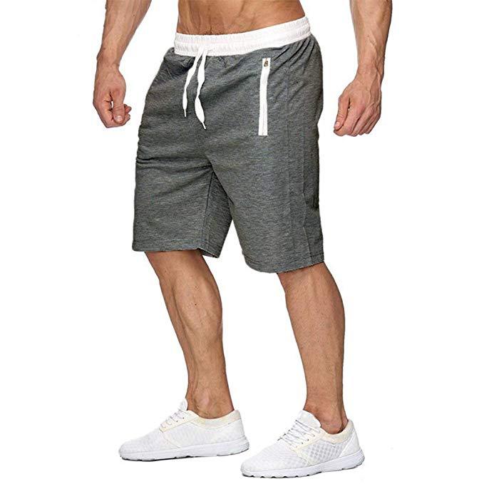 Sweat-shirt-et-short-de-gymnastique-pour-hommes-poches-d-entra-nement-pour-hommes-fermeture-clair