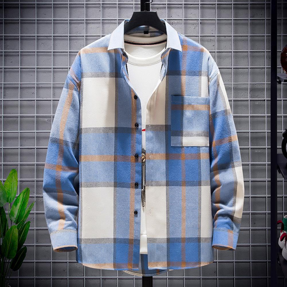 Chemise à carreaux pour hommes