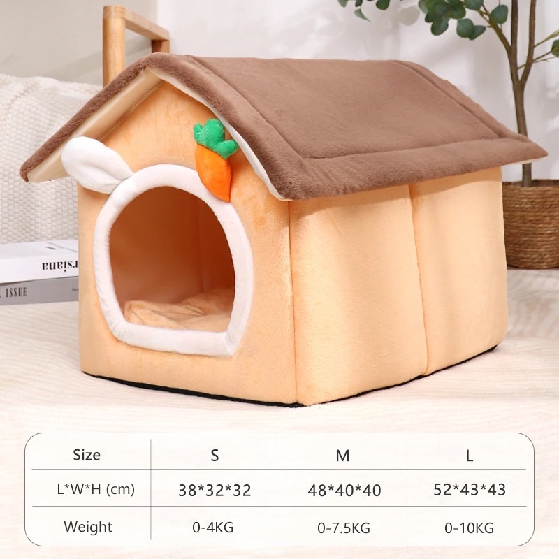 Pliable-Niche-De-Chien-D-int-rieur-Chaud-Canap-Chenil-Lit-Tapis-Pour-Petits-Moyens-Grands