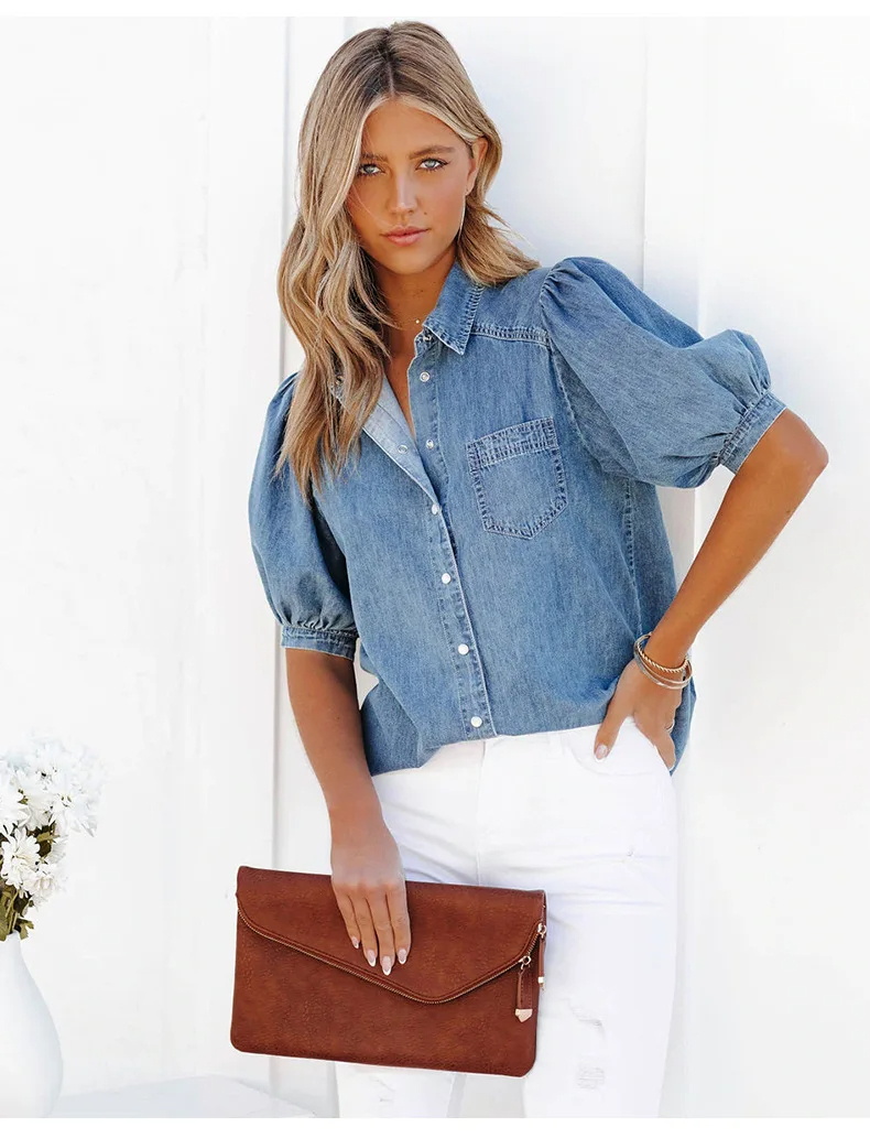chemise-en-jean-maches-courtes-pour-femmes (2)