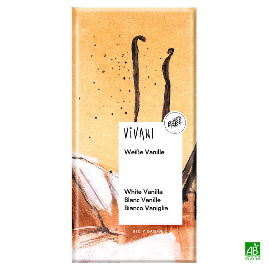 Tablette de chocolat blanc bio vanille