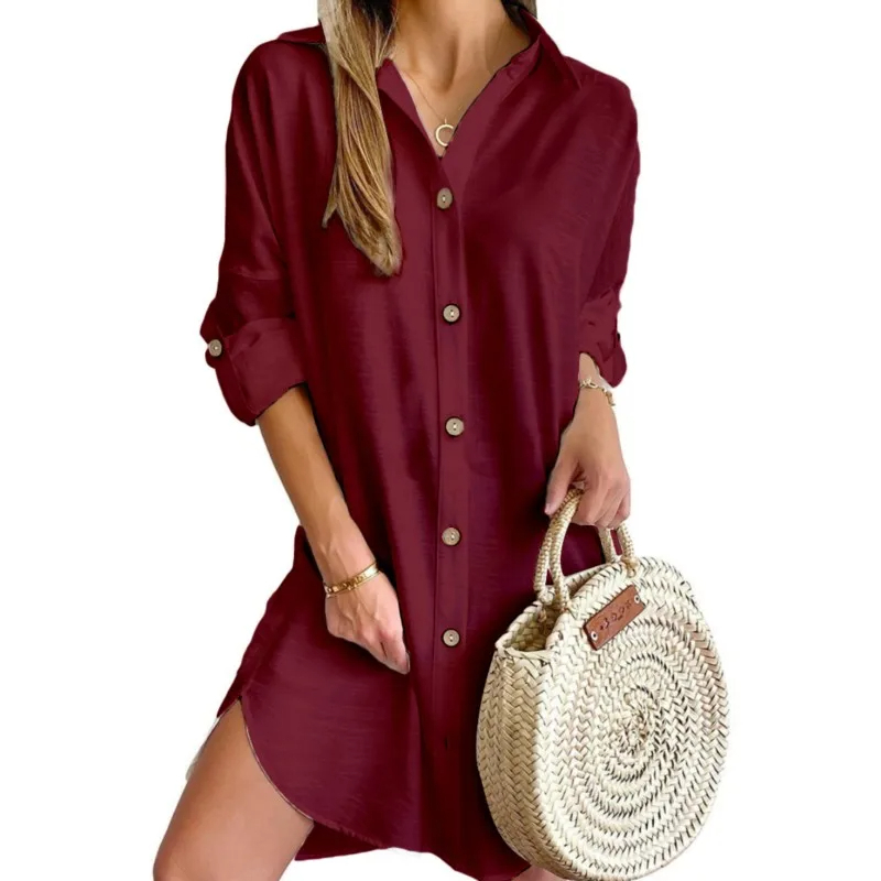 Robe boutonnée pour femme