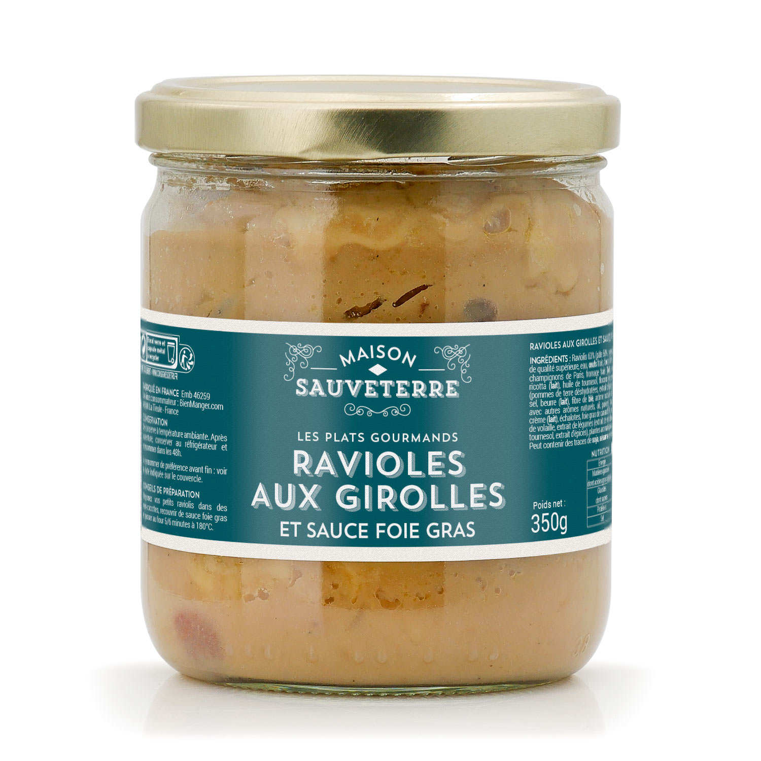 Ravioles aux girolles sauce foie gras