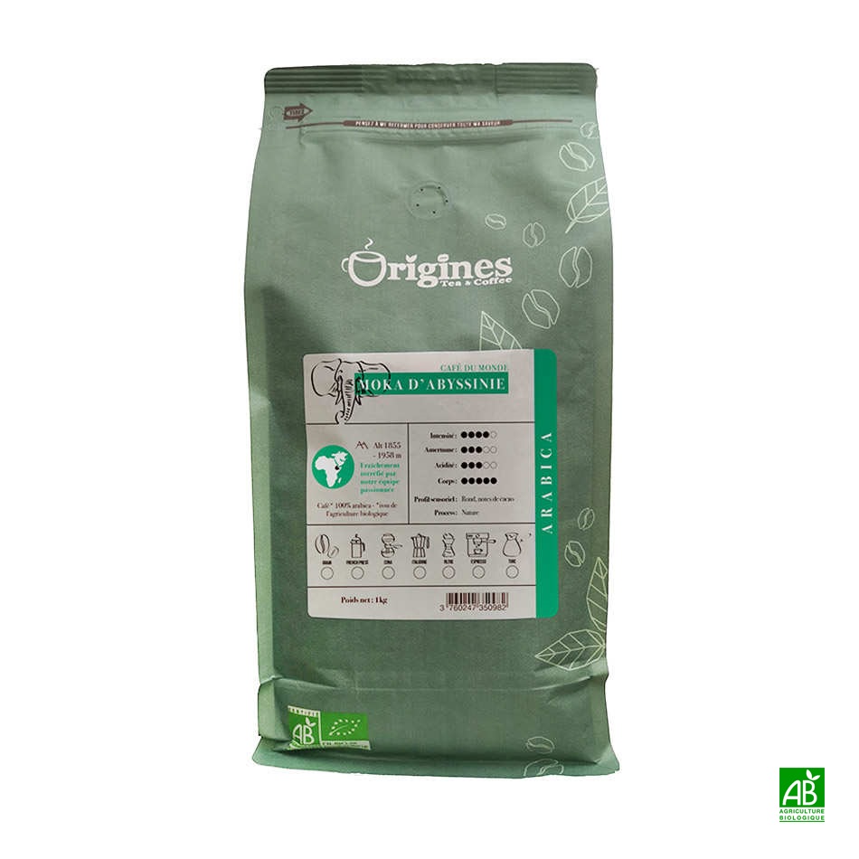 Café en grains bio Moka d\'Abyssinie