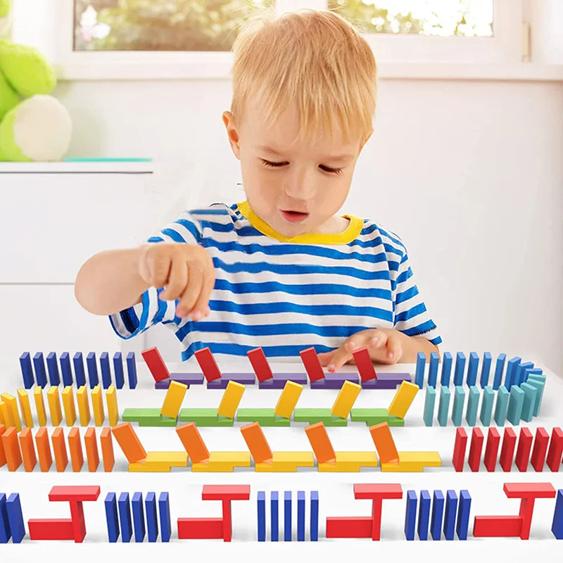 Jeu de 100 dominos multicolore