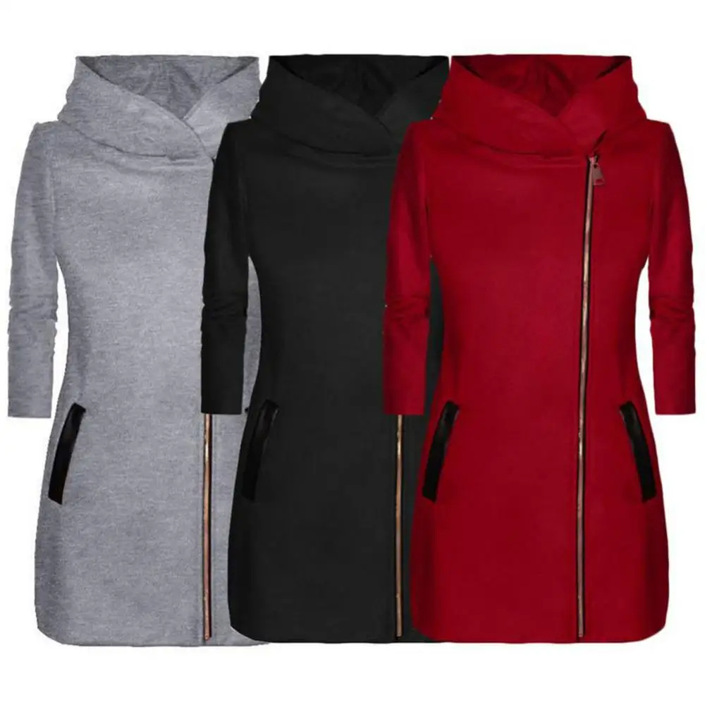 Veste à capuche zippée pour femme