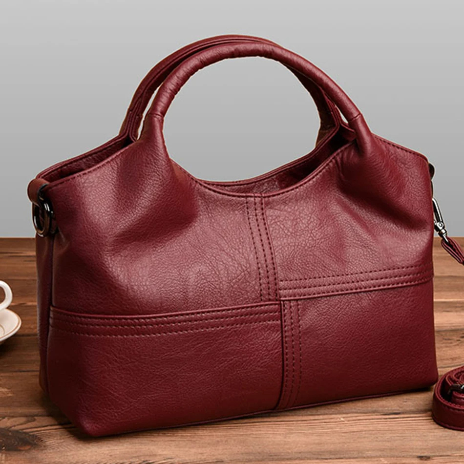 Sac à main souple couleur unie