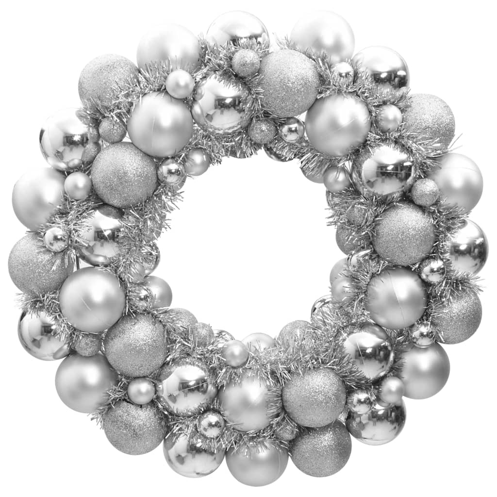 Couronne de noël couleur argent