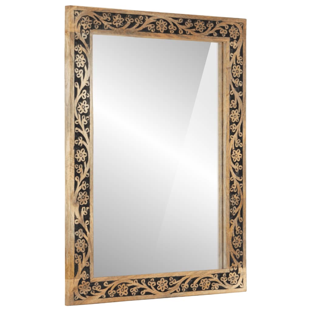 Miroir sur cadre en bois style vintage