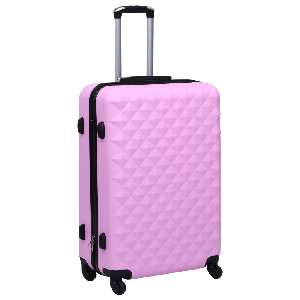 Valise à roulettes 48x28x71 cm couleur rose