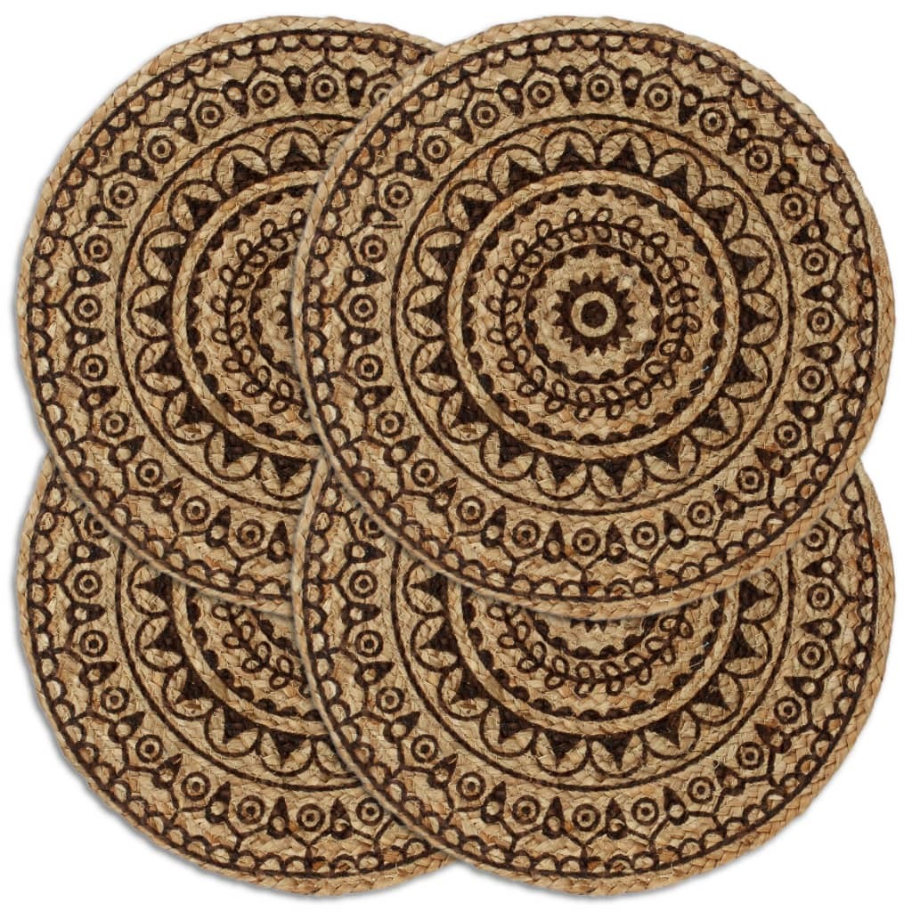 set-de-table-tisse-4-pieces-couleur-marron (1)