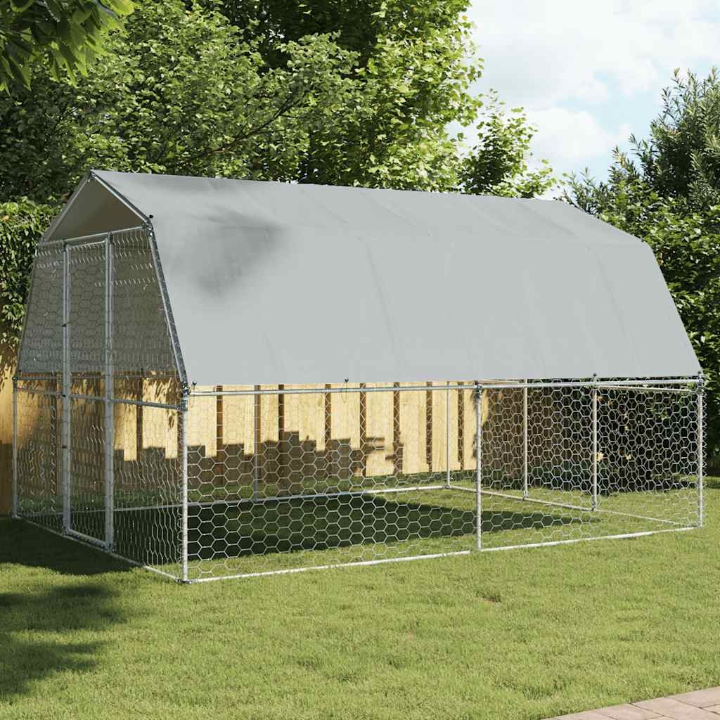 Enclos grillagé pour chiens 375x285x230 cm