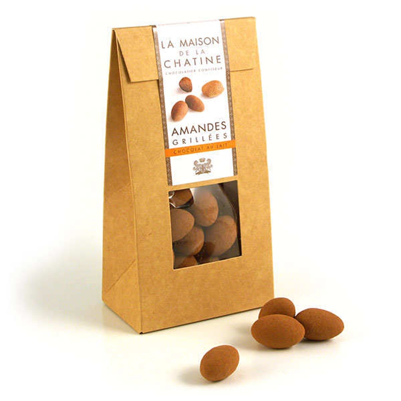 Amandes grillées enrobées de chocolat