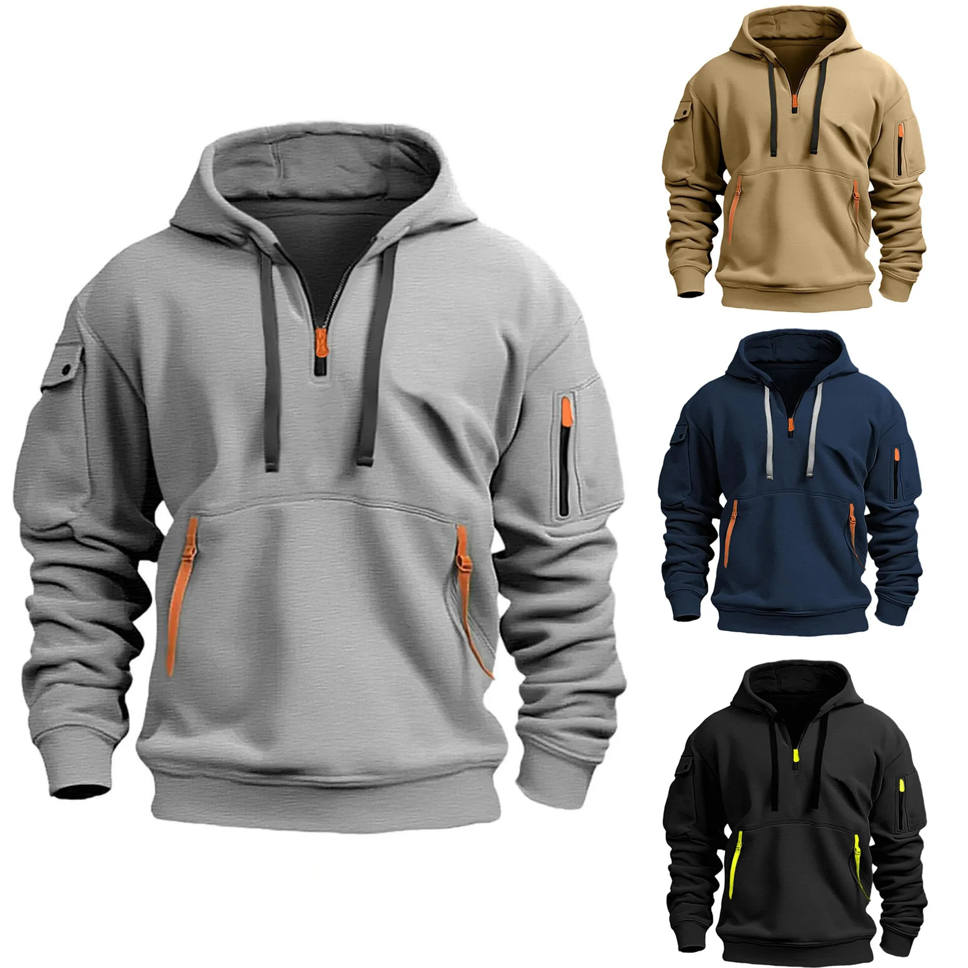 Sweat à capuche zippé pour hommes