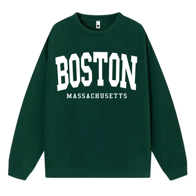 Sweatshirt imprimé Boston pour femmes
