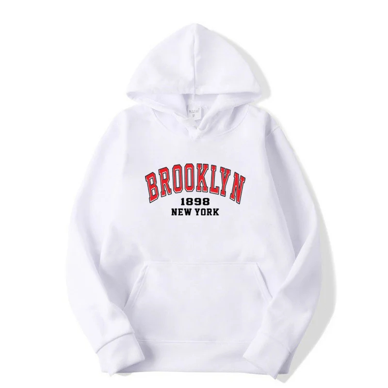 Sweatshirt à capuche imprimé Brooklyn pour hommes