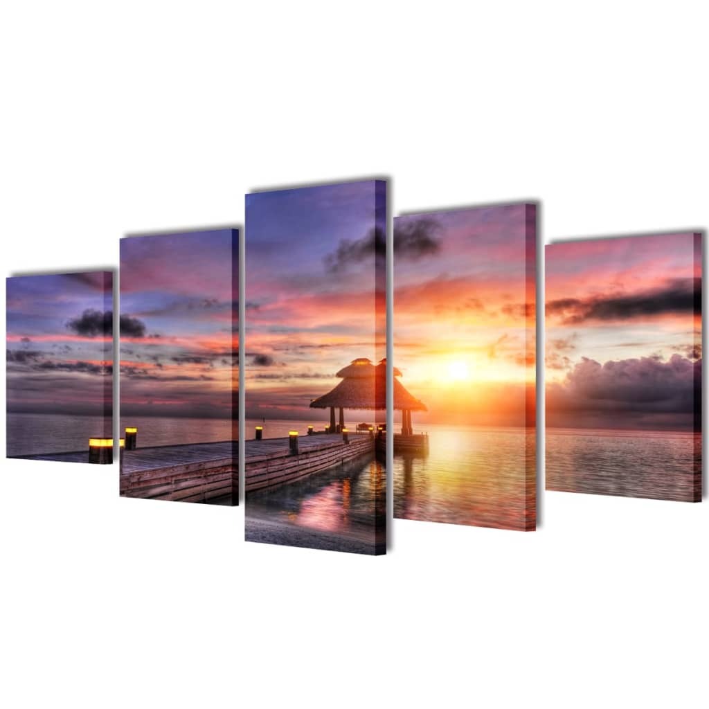 toiles-murales-5-pieces-impression-plage (1)