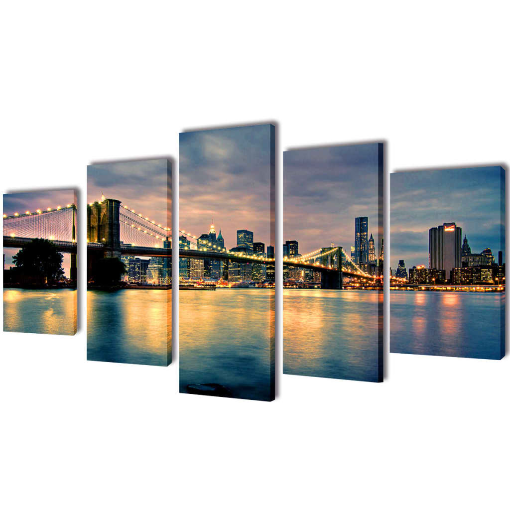 toiles-murales-5-pieces-impression-pont-de-brooklyn (1)