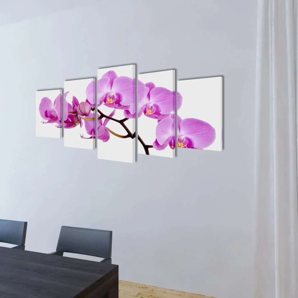 toiles-murales-5-pieces-impression-orchidee (2)