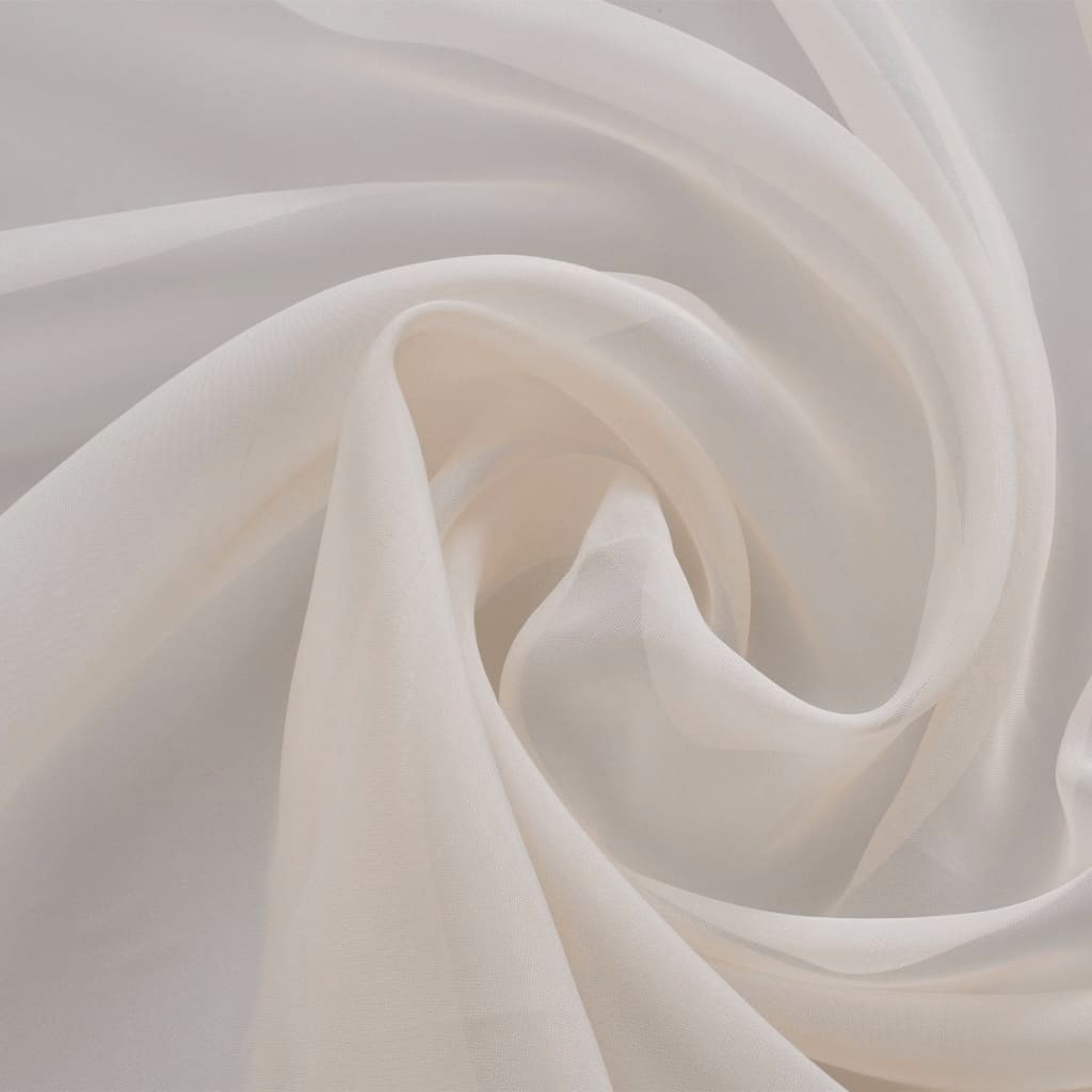 Tissu transparent couleur beige longueur 20 mètres