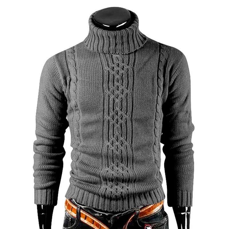 Pull col roulé et manches longues pour hommes