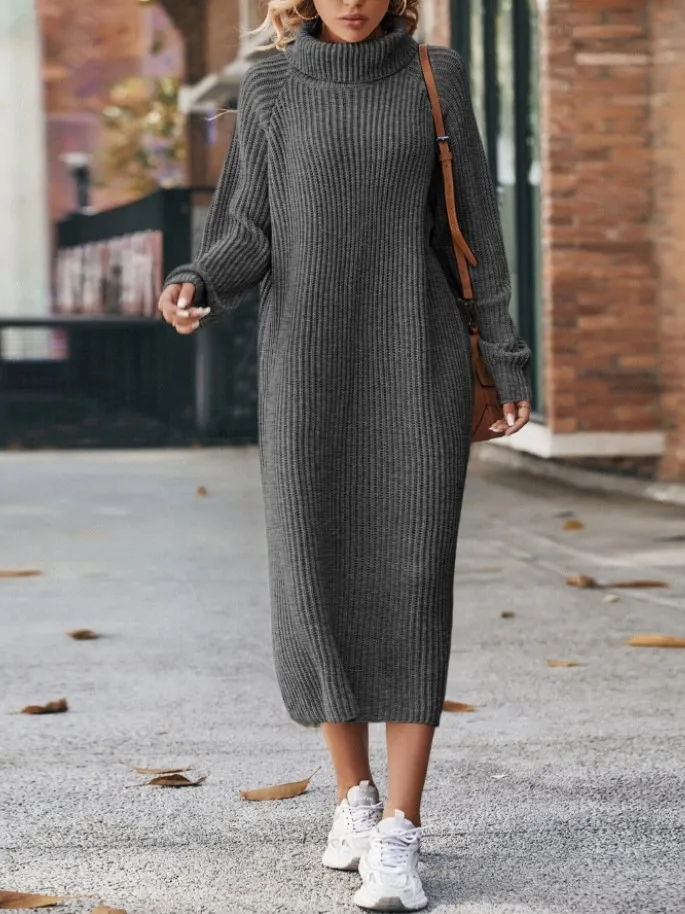 Robe longue couleur unie pour femmes