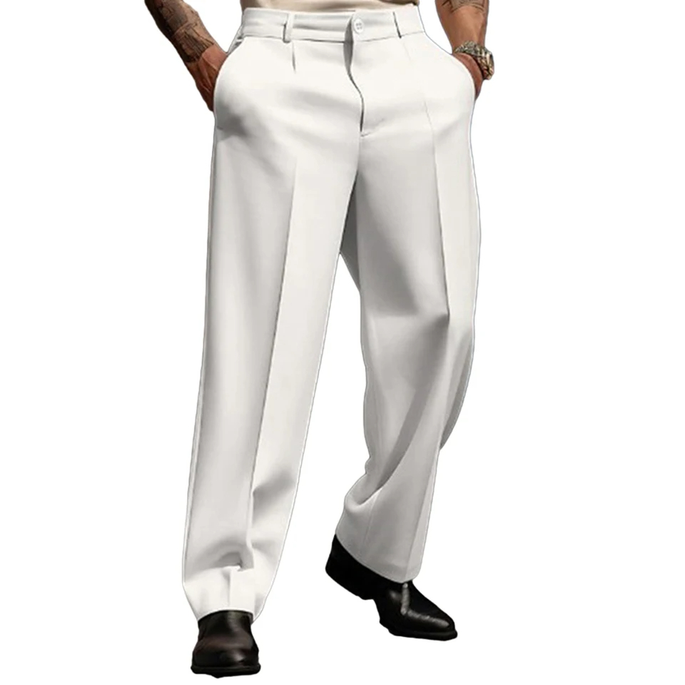Pantalon coupe droite et jambes larges pour hommes