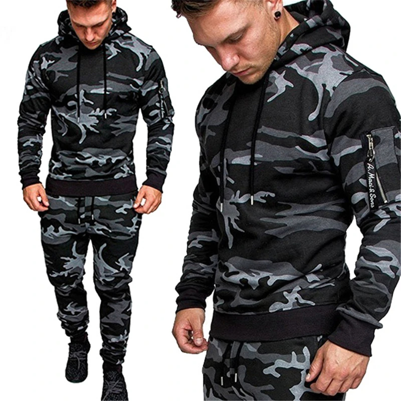 Ensemble survêtement deux pièces militaire pour hommes