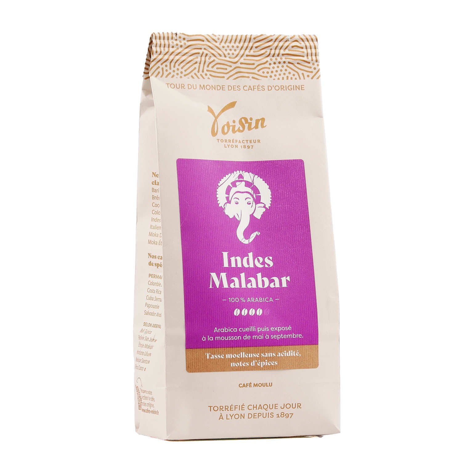 Café moulu origine Indes 100% arabica