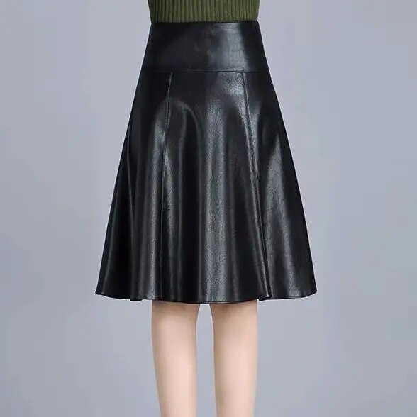 jupe-en-cuir-pu-pour-femme-jupe-pliss-e-longueur-genou-taille-haute-ligne-a-grande
