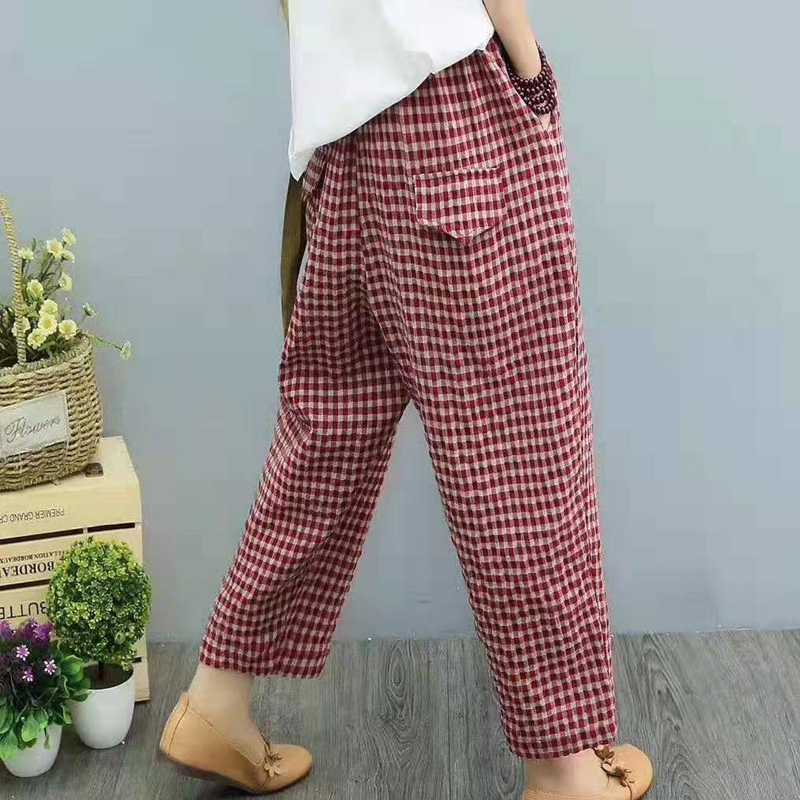 pantalon-d-t-carreaux-en-coton-pur-pour-femme-v-tement-d-contract-avec-poches-taille