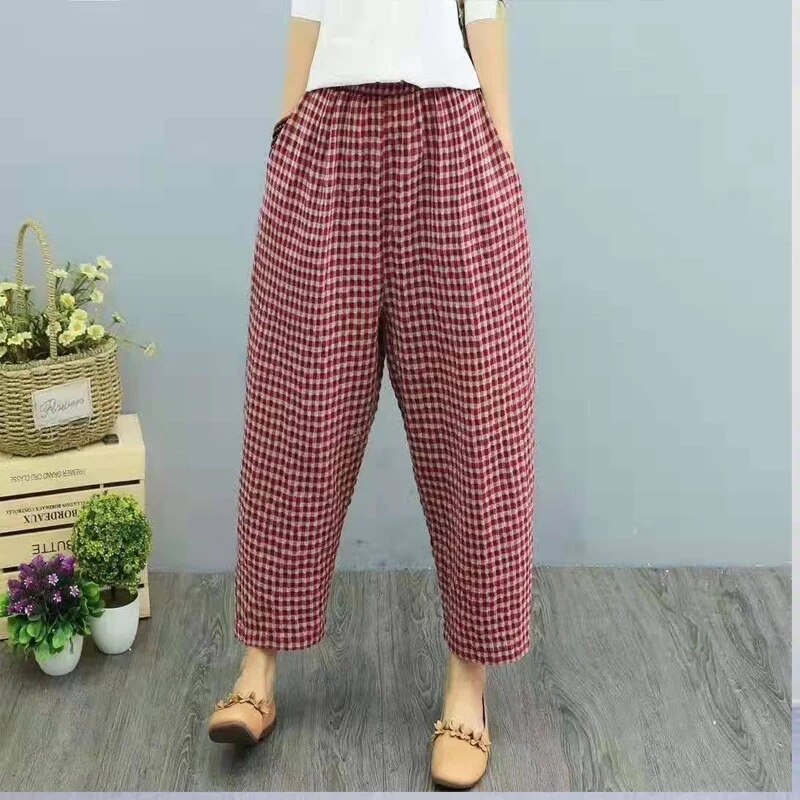 pantalon-d-t-carreaux-en-coton-pur-pour-femme-v-tement-d-contract-avec-poches-taille