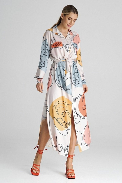 Robe fendue motif artistique