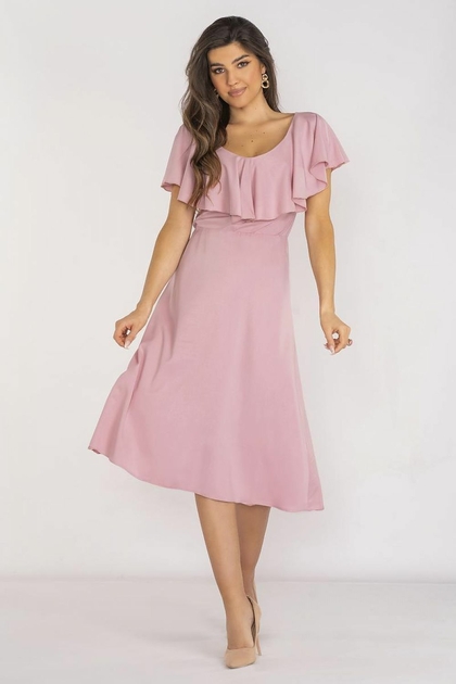 robe-mi-longue-avec-col-a-volants-4