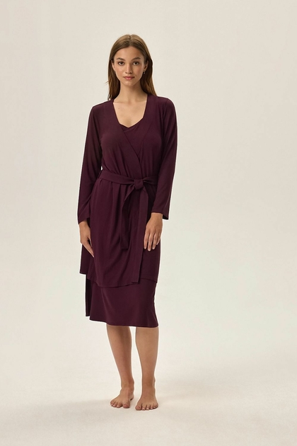 Peignoir long couleur unie
