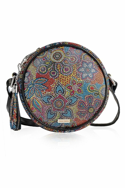 Pochette ronde multicolore pour femmes