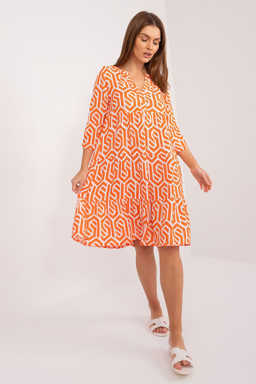 Robe style bohème couleur orange