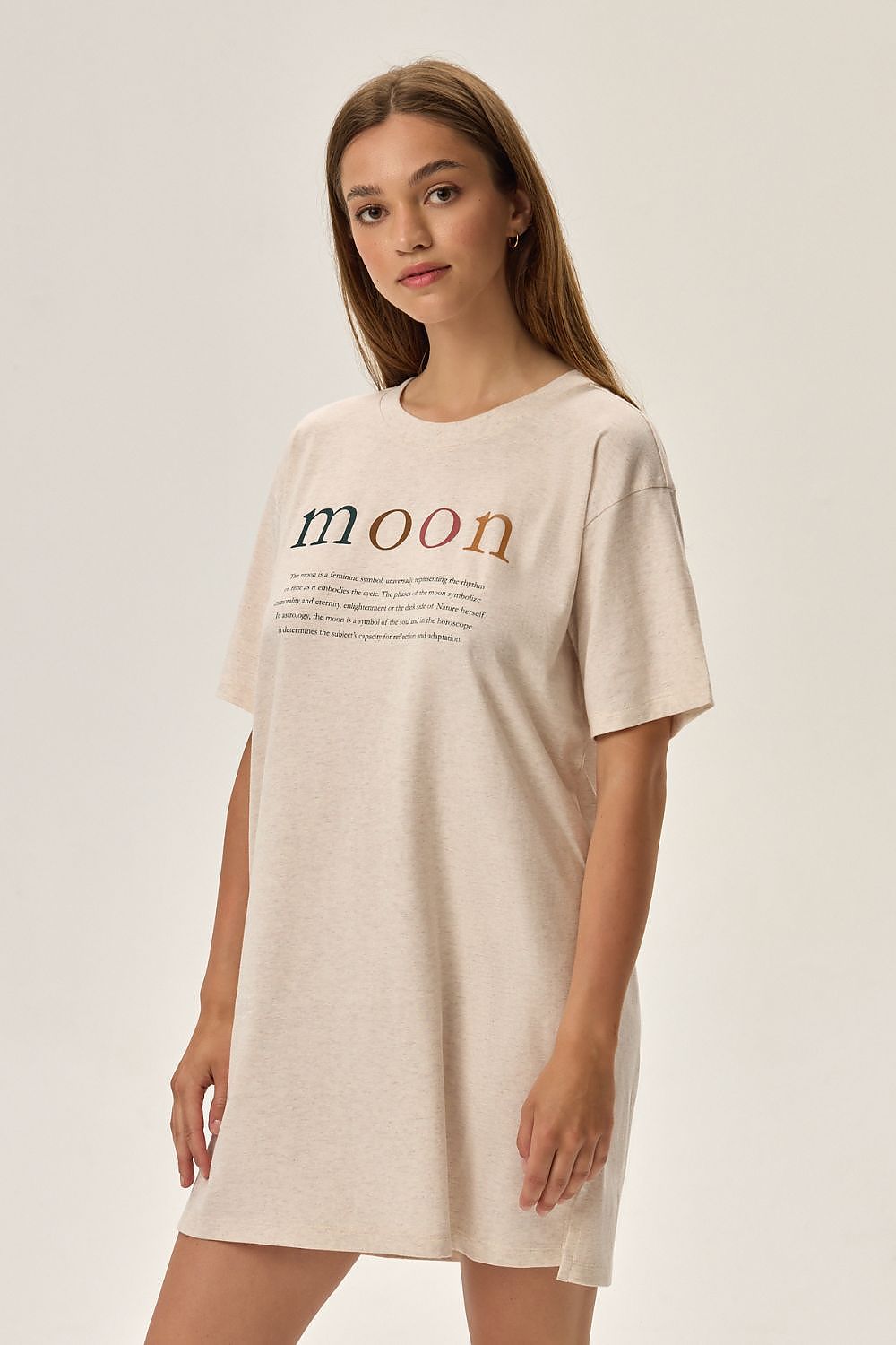 Chemise de nuit imprimé moon