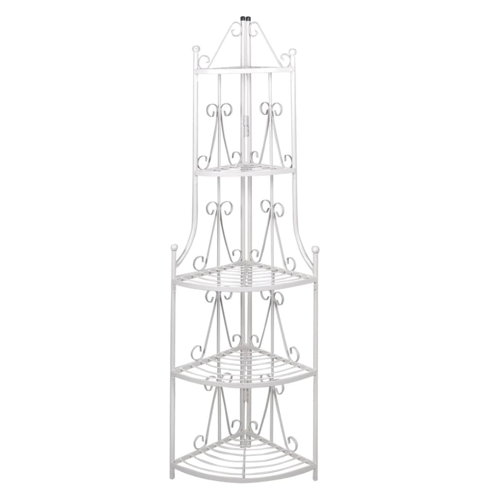 Support en angle pour plantes couleur blanc