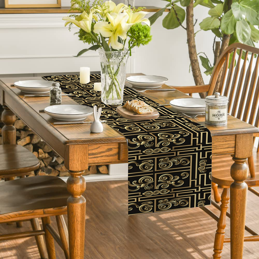 Chemin de table motifs géométriques
