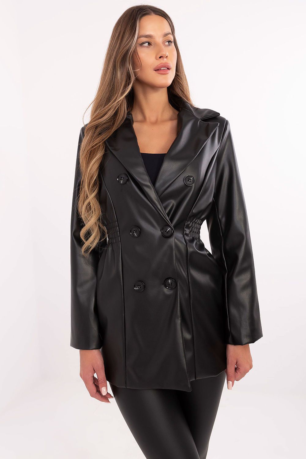 Blazer long à boutons pour femmes