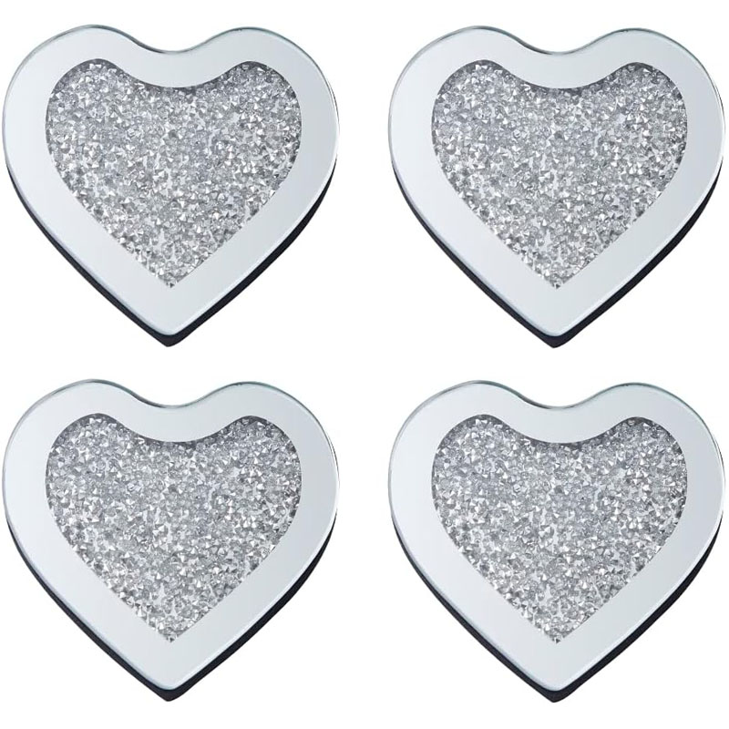 Dessous de verre en forme de coeur 4 pièces